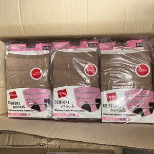 Hanes Women’s Period Underwear – LOT - 54 pcs – 9 packs (6 pcs) – Size 10 - NEW